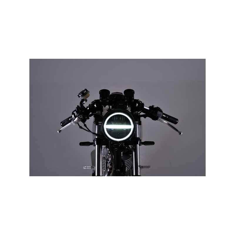 LED Koplamp 14,6 cm Daytona Neo Vintage Zwart E-keur