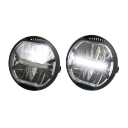 LED Koplamp 17 cm KOSO Thunderbolt Zwart E-keur