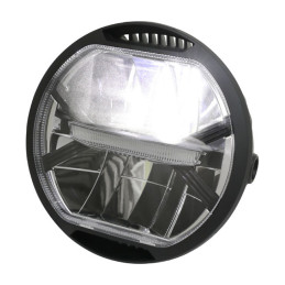 LED Koplamp 17 cm KOSO Thunderbolt Zwart E-keur