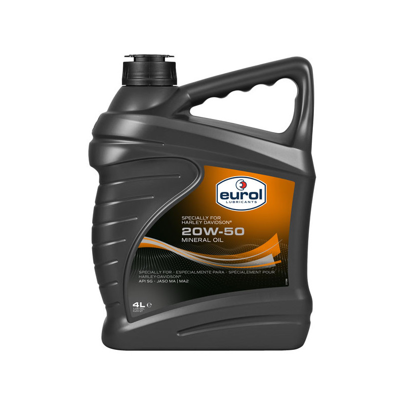 Motorolie Harley-Davidson 20W50 Mineraal 4 Liter Eurol