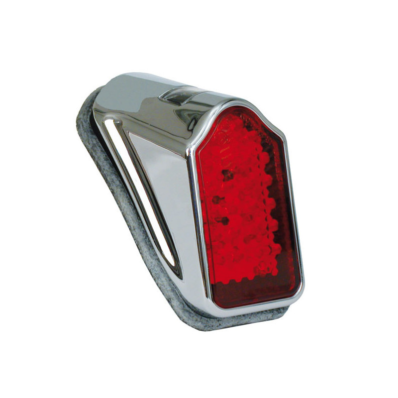 Mini LED Tombstone achterlicht chroom rode lens ECE