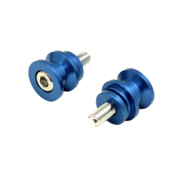 Bobbins M8 Blauw voor Paddockstand | Aluminium met V-Adapter