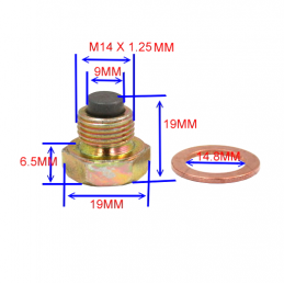 Magnetische Aftapplug M14x1.25 | Beschermt Motor tegen Slijtage