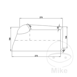 Motorhoes XL zwart JMP MOTOMIKE