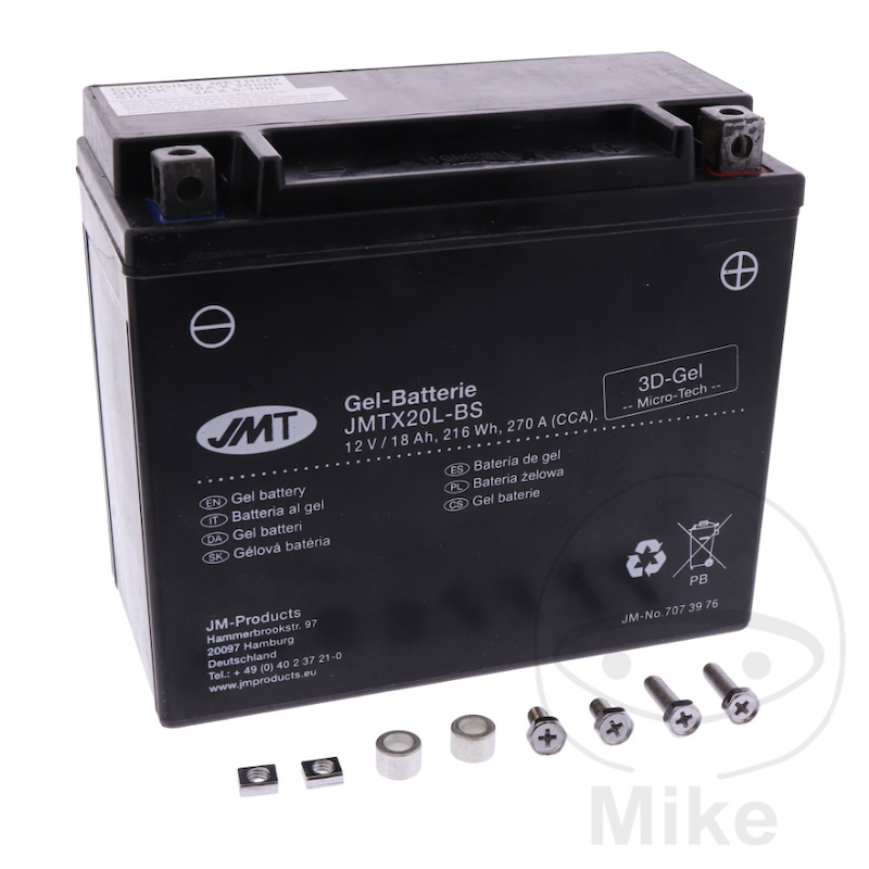 Motor accu YTX20L-BS Gel JMT | Onderhoudsvrij MF