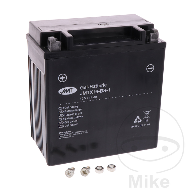 Motor accu YTX16-BS-1 Gel JMT | Onderhoudsvrij MF