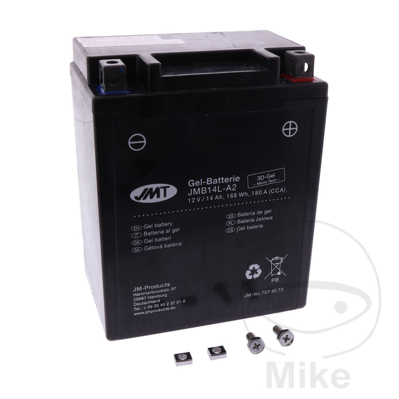 Motor accu YB14L-A2 Gel JMT | Onderhoudsvrij MF