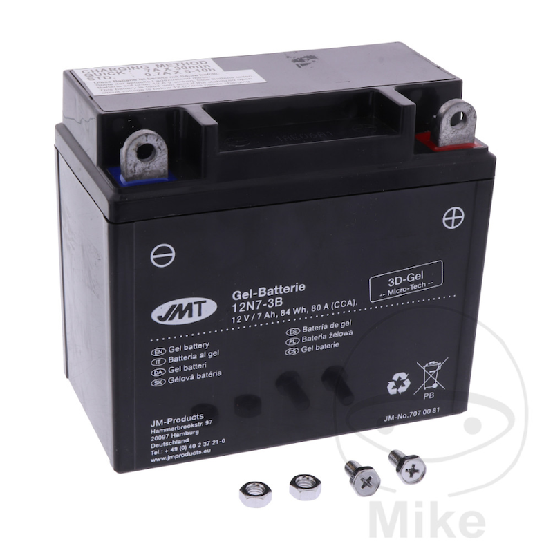 Motor accu 12N7-3B Gel JMT | Onderhoudsvrij MF
