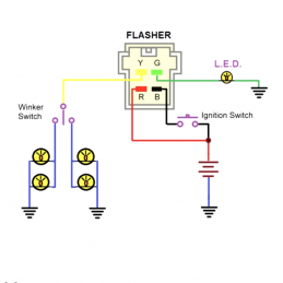 Knipperlicht Relais Led 12volt met 4 polige stekker - Honda