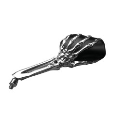 Highway Hawk Skeleton Hand spiegelset zwart chroom M10