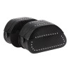 Zadeltassen set Ledrie Rigid Studded zwart leer 27 liter