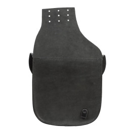 Ledrie Throw Over zadeltassen zwart leer 9,5L