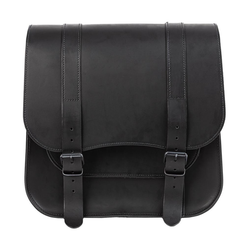 Ledrie Postman zadeltas zwart leer 30L