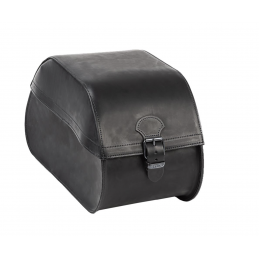 Ledrie Rigid zadeltassen zwart leer 40L