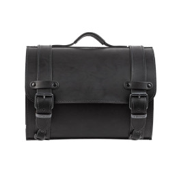 Ledrie Motor Topkoffer Small 26L | Zwart Leer met Gespen