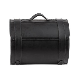 Ledrie Motor Topkoffer Small 26L | Zwart Leer met Gespen