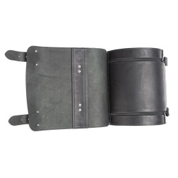 Ledrie Motor Topkoffer Small 26L | Zwart Leer met Gespen