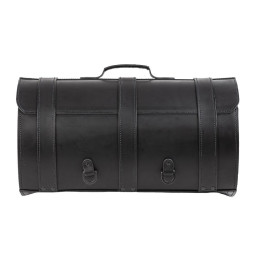 Ledrie Motor Topkoffer Large | Zwart Leer met Gespen