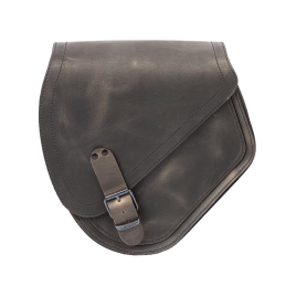 Ledrie achterbrugtas links bruin leer met gespen – Harley-Davidson