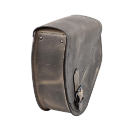 Ledrie achterbrugtas links bruin leer met gespen – Harley-Davidson