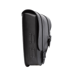 Ledrie swingarm tas links zwart leer 6,5L met fleshouder – Harley-Davi
