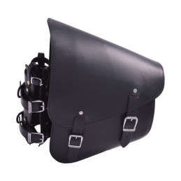 Ledrie achterbrugtas links zwart leer 11L – Harley 2018-up