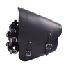 Achterbrugtas links Ledrie zwart leer met fleshouder 11L – Harley-Davidson 2018-up