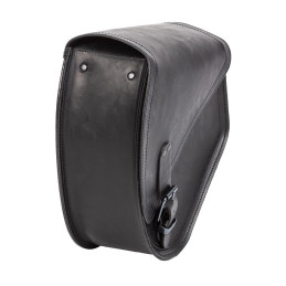 Ledrie achterbrugtas links zwart leer – Harley, Suzuki, Yamaha