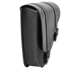 Ledrie achterbrugtas links zwart leer 6,5L – Harley, Suzuki, Yamaha