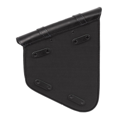 Ledrie achterbrugtas links zwart leer 9L – Harley, Suzuki, Yamaha