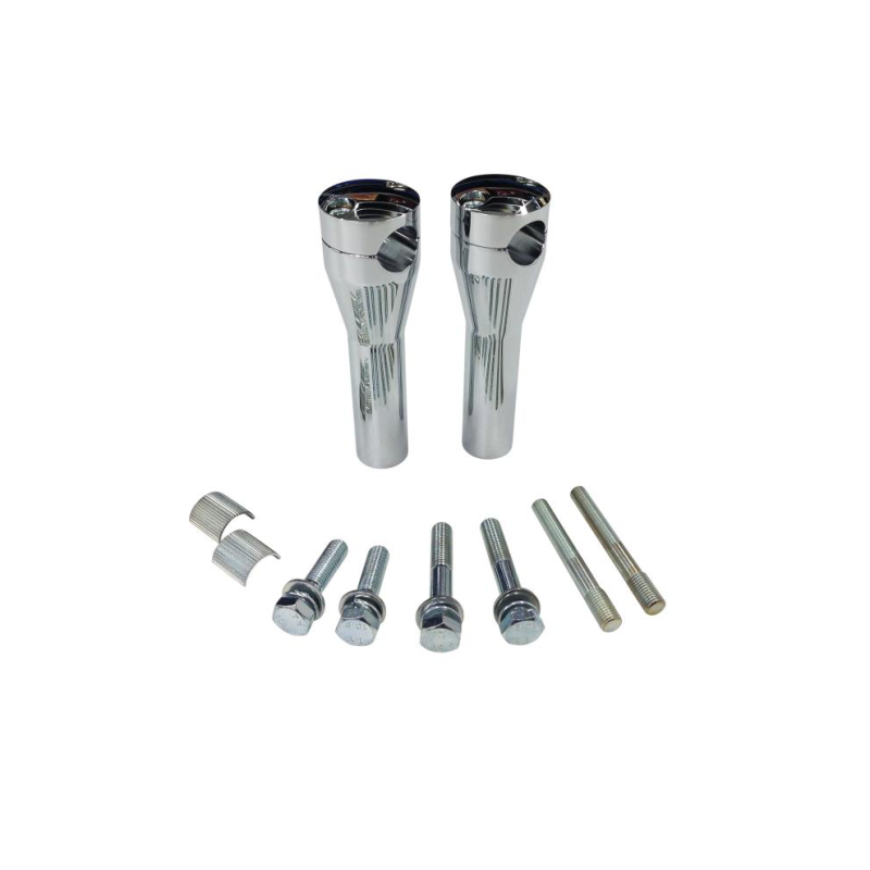 Stuur risers Glide Style 150 mm TÜV chroom zwart