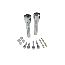 Stuur risers Glide Style 200 mm TÜV chroom zwart