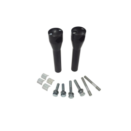 Stuur risers Glide Style 200 mm TÜV chroom zwart
