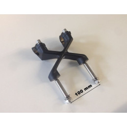 Stuur risers Cross Style 100 mm zwart M12 Highway Hawk