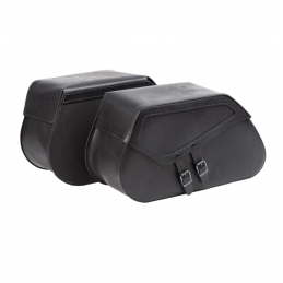 Ledrie Rigid zadeltassen zwart leer 20L