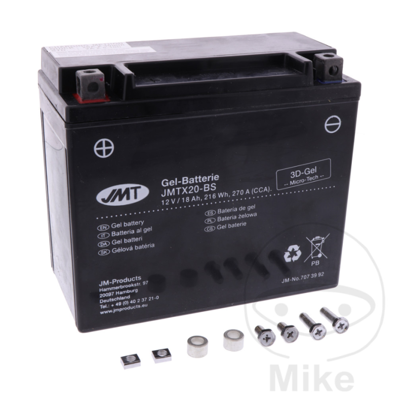 Motor accu YTX20-BS Gel JMT | Onderhoudsvrij MF