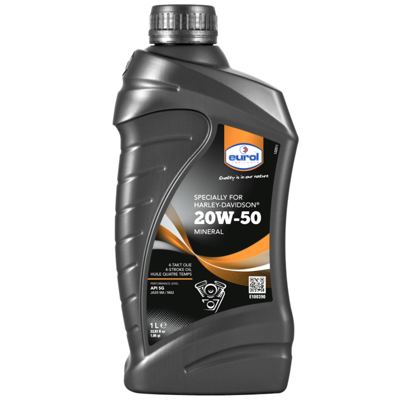 Harley Davidson 20W-50 mineral motorolie Eurol 1 liter