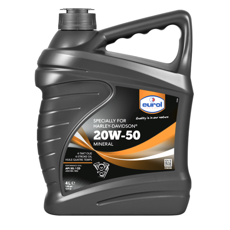 Harley Davidson 20W-50 motorolie 4L Eurol mineraal