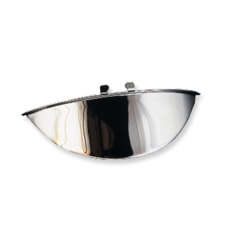 Koplamp vizier Plain chroom 140 mm