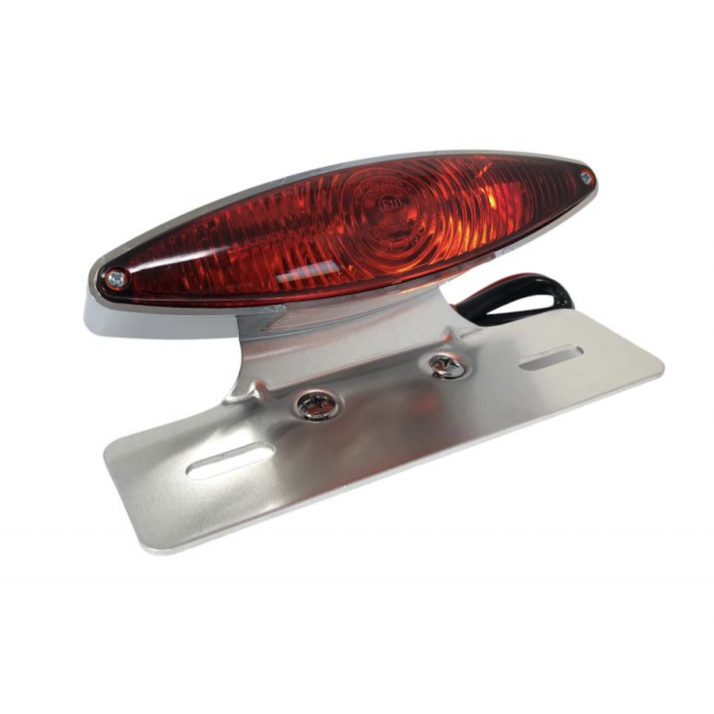 Highway Hawk Tech Glide Achterlicht met Kentekenplaathouder Chroom