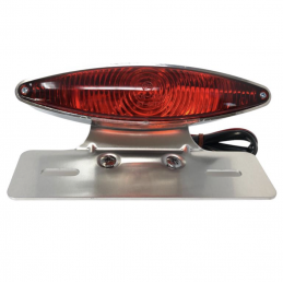 Highway Hawk Tech Glide Achterlicht met Kentekenplaathouder Chroom
