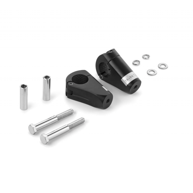 Stuur risers 65 mm zwart 1 1/4 inch Highway Hawk