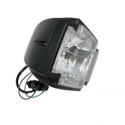 Gothic koplamp zwart H4 12V E-keur Highway Hawk
