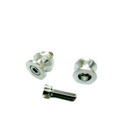 Bobbins M6 Zilver voor Paddockstand | Aluminium met V-Adapter